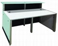 1.9meter small office glass reception counter table for 2 persons QT1807F 3