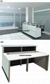 1.9meter small office glass reception counter table for 2 persons QT1807F 4