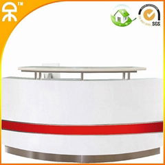 2.2M modern office wood reception desk design furniture for sale #QT2210A