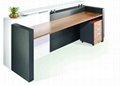2.5meter (8.2ft)piano lacquer Information counter desk for 2 persons #QT2508 3