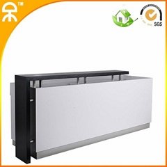 2.35meter (7.7ft) white black spa reception table counter for 2 persons QT2326