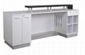 2.35meter (7.7ft) white black spa reception table counter for 2 persons QT2326 3