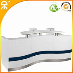 3.3m(10.8ft)wholesale salon  wood office reception front desk design QT3310G