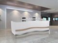 3.3m(10.8ft)wholesale salon  wood office reception front desk design QT3310G 3