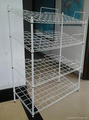 china supplier high quality powder coated white rug display rack