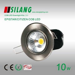 SAA COB 10w led ceiling light 700LM dimmable aluminium heat sink 90deg