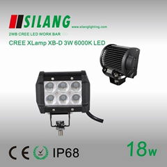 Cree 18W led work light bar IP67 4x4 accessories