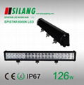 led car light bar 126w epistar 4x4