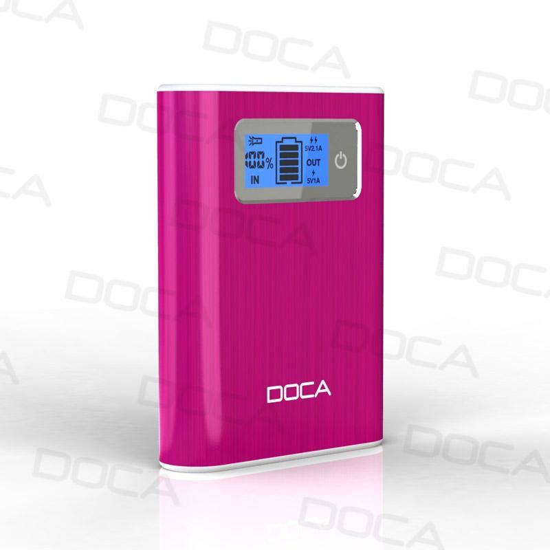 DOCA D568 dual usb portable charger power bank 12000mAh mobile power bank for mo 3