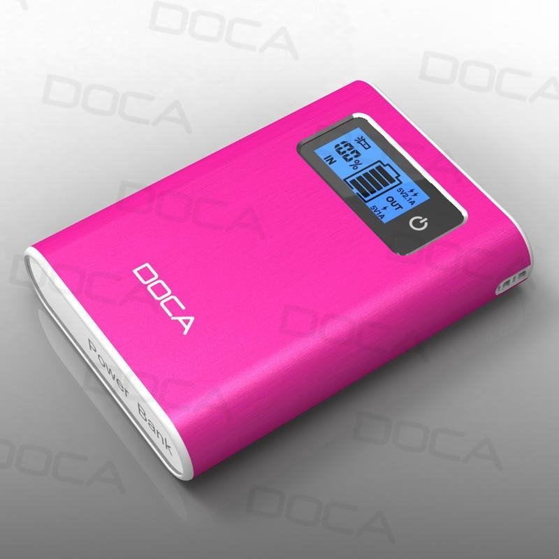 DOCA D568 dual usb portable charger power bank 12000mAh mobile power bank for mo 5