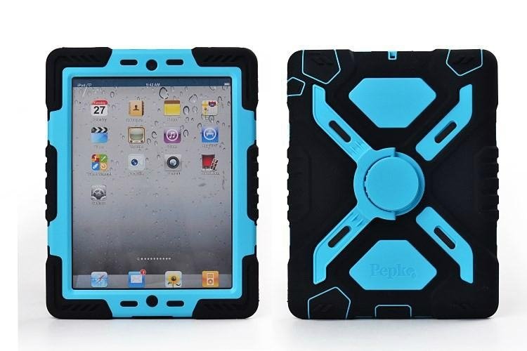 Pepkoo Spider Survivor Silicone Defender  Case For iPad Air 3