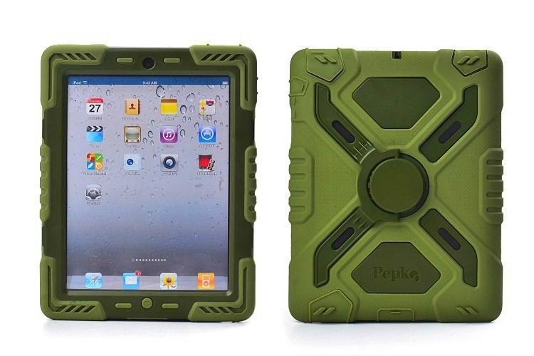 Pepkoo Spider Survivor Silicone Defender  Case For iPad Air 4