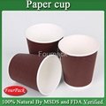 Personalized Red black brown craft pla coating ripple coffee paper cup 4