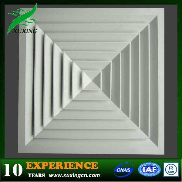 Hvac 4 way supply square air duct diffuser