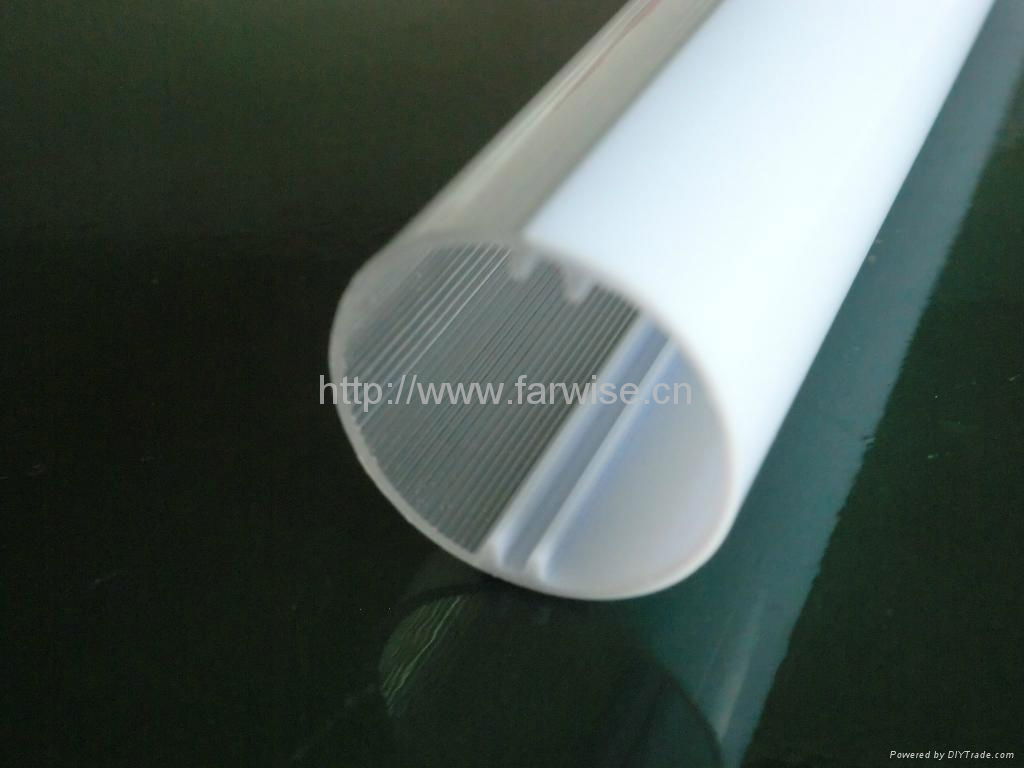 T8 LED Tube Light Bi-color PC Cover Fully Plastic Extrusion 3