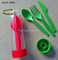  3 in 1 plastic cultery set (Fork+Spoon+Knife) 1