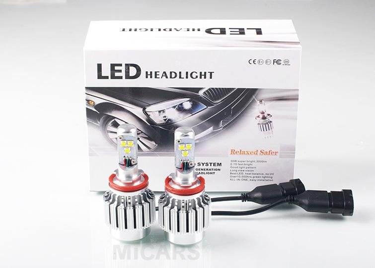 Newest Product All In On LED Car Bulbs Lighting H8/H9/H11 2