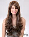 2014 fashion synthetic silky straight nature wave wig for women 1