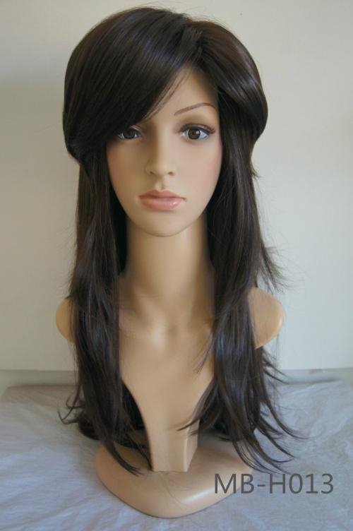 2014 fashion synthetic silky straight nature wave wig for women 3