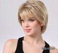 Short synthetic wig with nature wave silky straight 2014 2