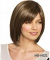 Short synthetic wig with nature wave silky straight 2014 4