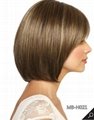 Short synthetic wig with nature wave silky straight 2014 5