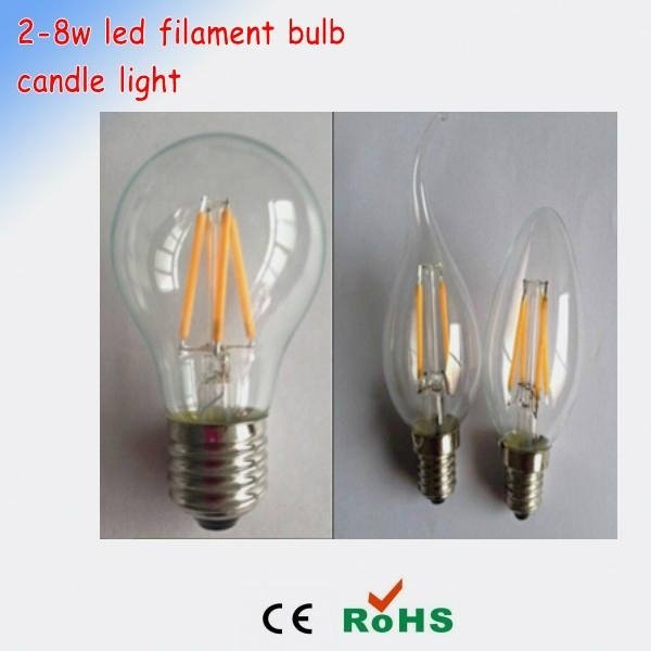 newest products 2w candle led filament bulb 4w cob led 