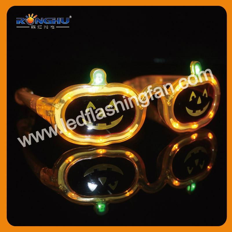 pumpkin led flashing sunglasses 4