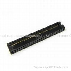 1.27mm pitch IDC female socket connector with polarization bump