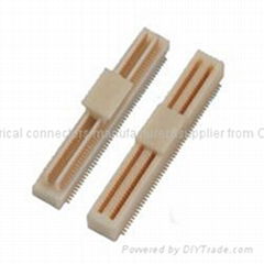 0.8mm pitch dual row straight BTB connector solder termination