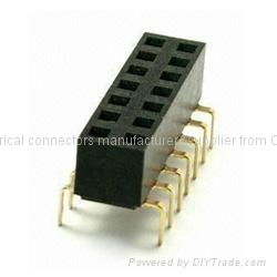 2.54mm pitch double row socket strip dual beam folded contact