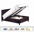 leather storage bed lift up bed 1