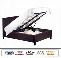 leather storage bed lift up bed