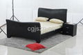 leather sleigh bed