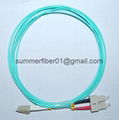 SC-LC 50/125 OM3 Duplex Fiber Optic Patch Cord 