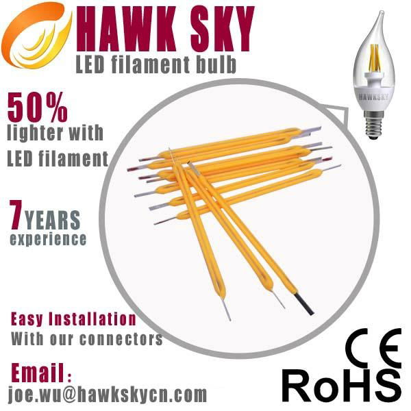 German IS machine test 99.999% gold line CE ROHS China led filament bulbs factor 2