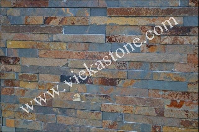 Slate nature culture stone Stacked Format wall Panel 