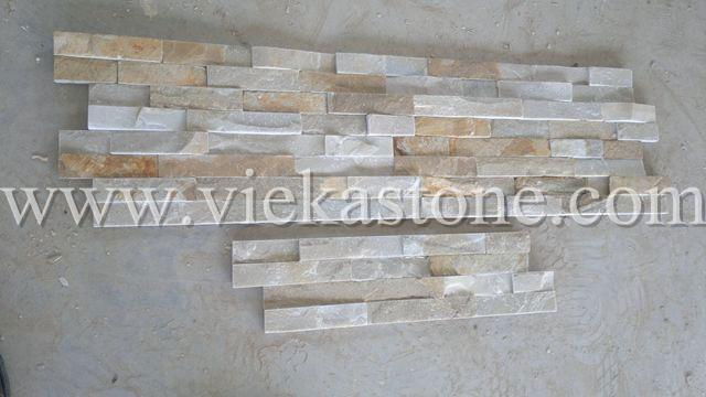 yellow Slate nature culture stone Stacked Format wall Panels