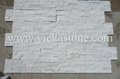 white quartzite nature culture stone Stacked Format wall Panels 2