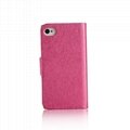 Wholesale Silk Print&Diamond Pattern Case Cover for Samsung S4 i9500--Rose Red 2