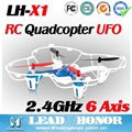 New Lhtoys LH-X1 2.4GHz Mini 4 Channel 6 Axis RC Quadcopter UFO Red And Blue  1