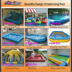 Above ground swimming pool inflatable