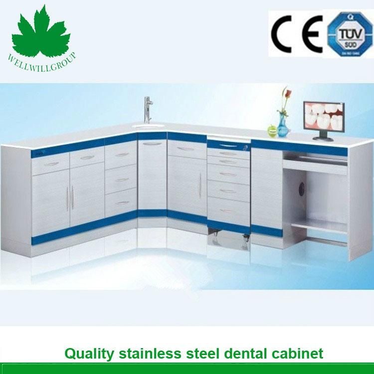 SSL-01 Stainless Steel Dental Cabinets with Sensor Faucet