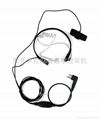 Thumb PTT Throat Mic earbud for Motorola