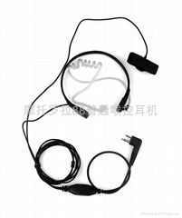 Thumb PTT Throat Mic earbud for Motorola SV10 SV11 SV21