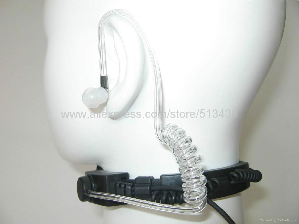 Kenwood Baofeng elastic velcro trap pro throat microphone earphone 2