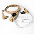 Two way radio beige color surveillance acoustic tube earphone