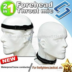 Security Water Resistant Bone Vibration Mic Headset