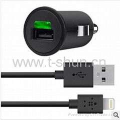 TSB1-02A Belkin Car Charger + Lightning ChargerSync Cable for iphone 5 ( 10 Watt