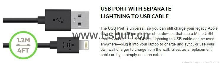TSB1-06A Car Charger with Lightning to USB Cable ( 10 Watt/2.1 Amp ) 4